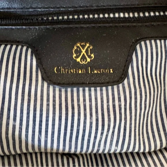 Vintage Christian Lacroix Floral Canvas Tote with Leather Handles – Large - Picture 2 of 4